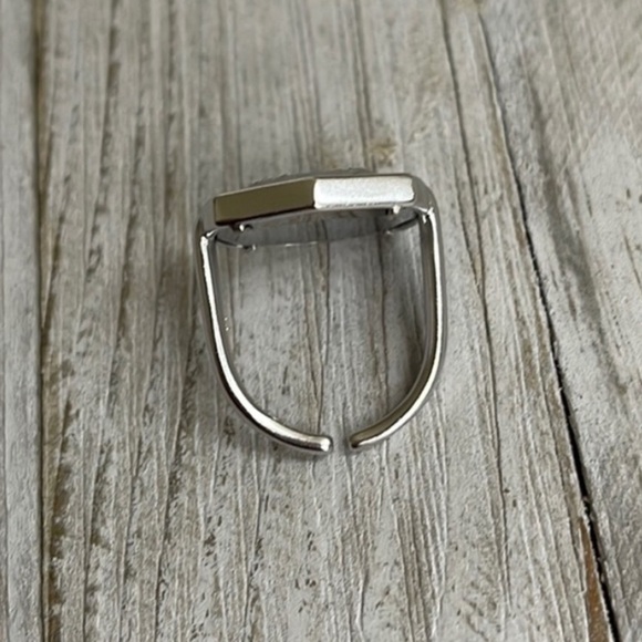 Kendra Scott Platinum Druzy Davis Cocktail Ring Silver New Without Tags! - Picture 4 of 10